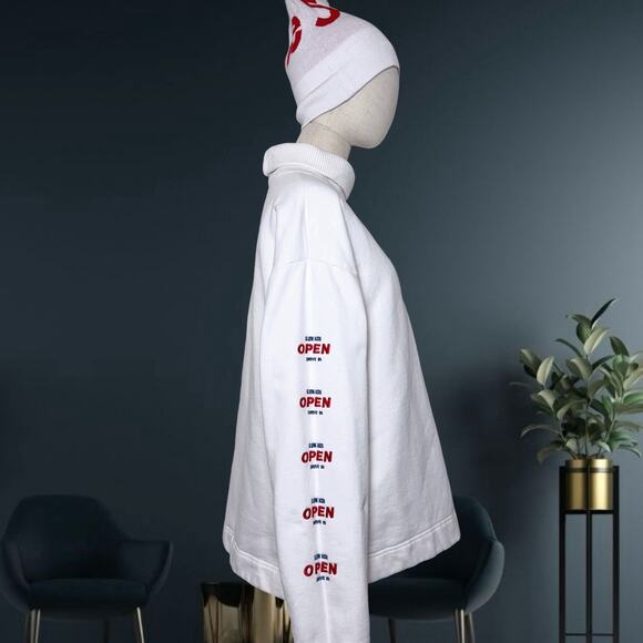 Unisex Slow Acid Turtleneck Sweatshirt (White OS) - Picture 2 of 7